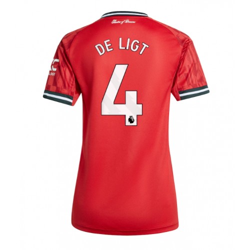 Manchester United Matthijs de Ligt #4 Primera Equipación Mujer 2025-26 Manga Corta